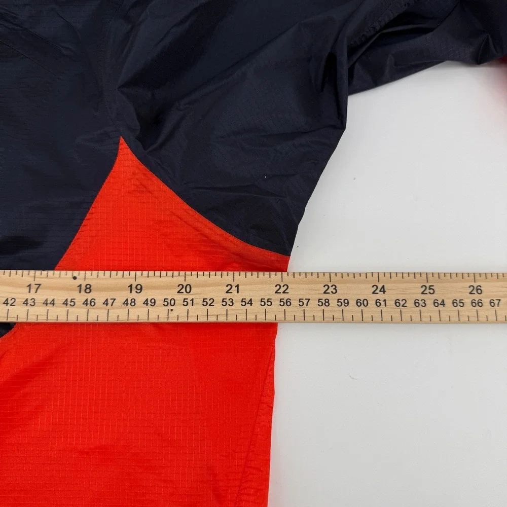 Patagonia Houdini Jacket Mens M Red Black Hooded Lightweight Nylon